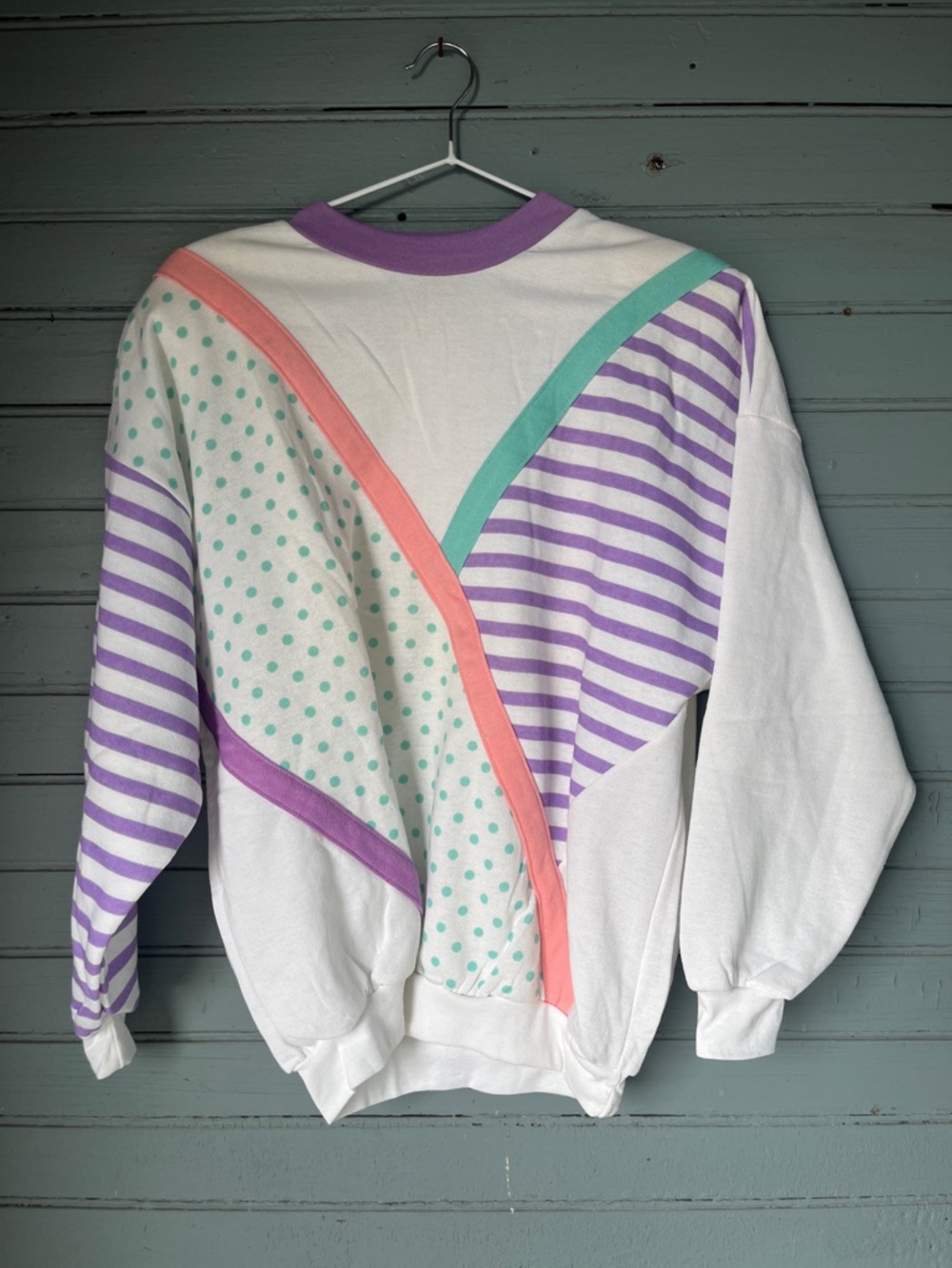 80’s Pastel Patterned Women’s Sweater